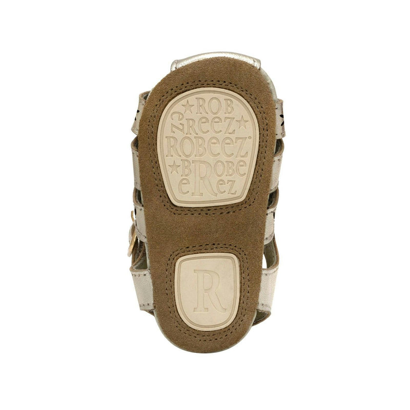 Fleur Gold Leather Sandal