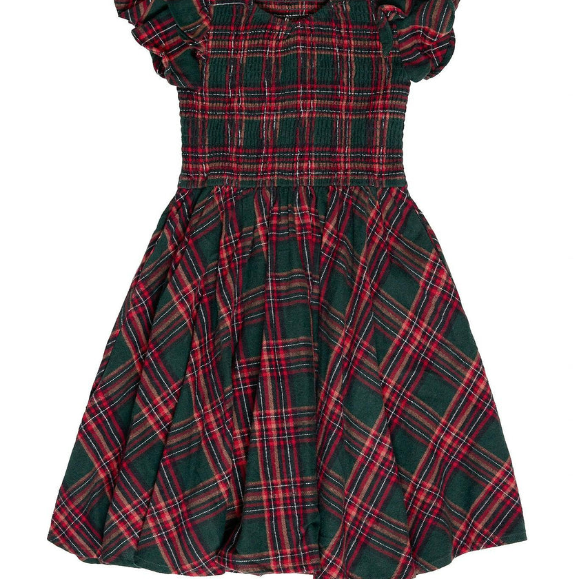 Mini Hattie Dress in Evergreen Plaid