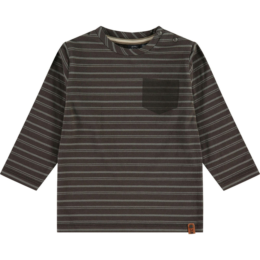 Long Sleeve Striped Pocket Shirt