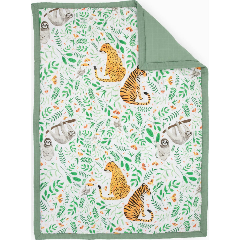 Cotton Muslin Toddler Bedding 3 Piece Set - Mighty Jungle