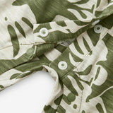 Island Leaf Silhouette Slub Cotton Sleeveless Jumper
