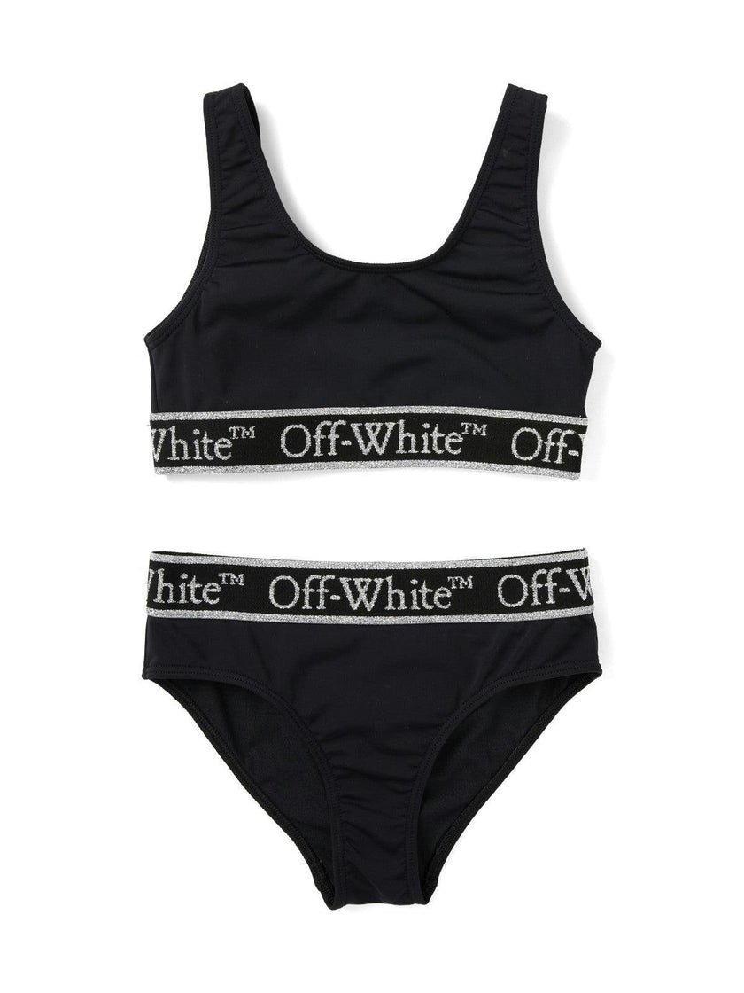 Black Logo-Band Bikini Set