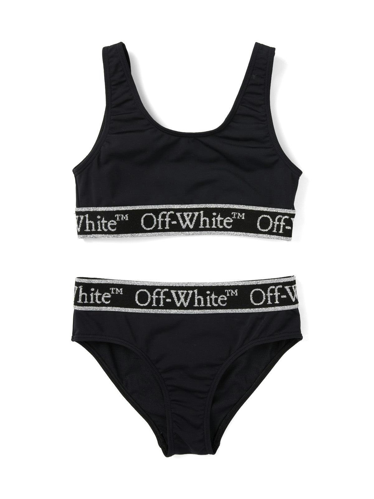 Black Logo-Band Bikini Set