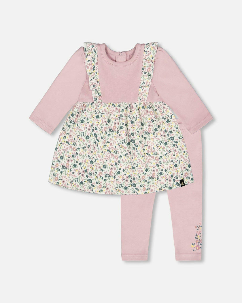 Organic Cotton Bi-Material Tunic and Leggings Set