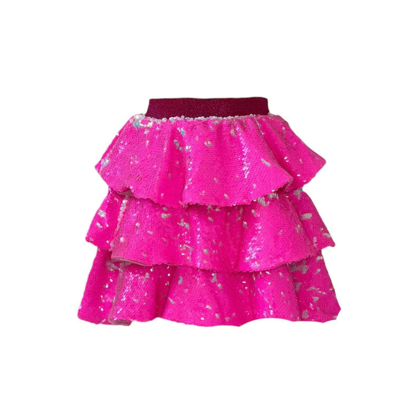 Hot Pink 3 Tier Sparkle Skirt