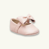 Baby Bow Ballet Flat | Pink Leather