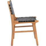 Taika Woven Leather Accent Chair