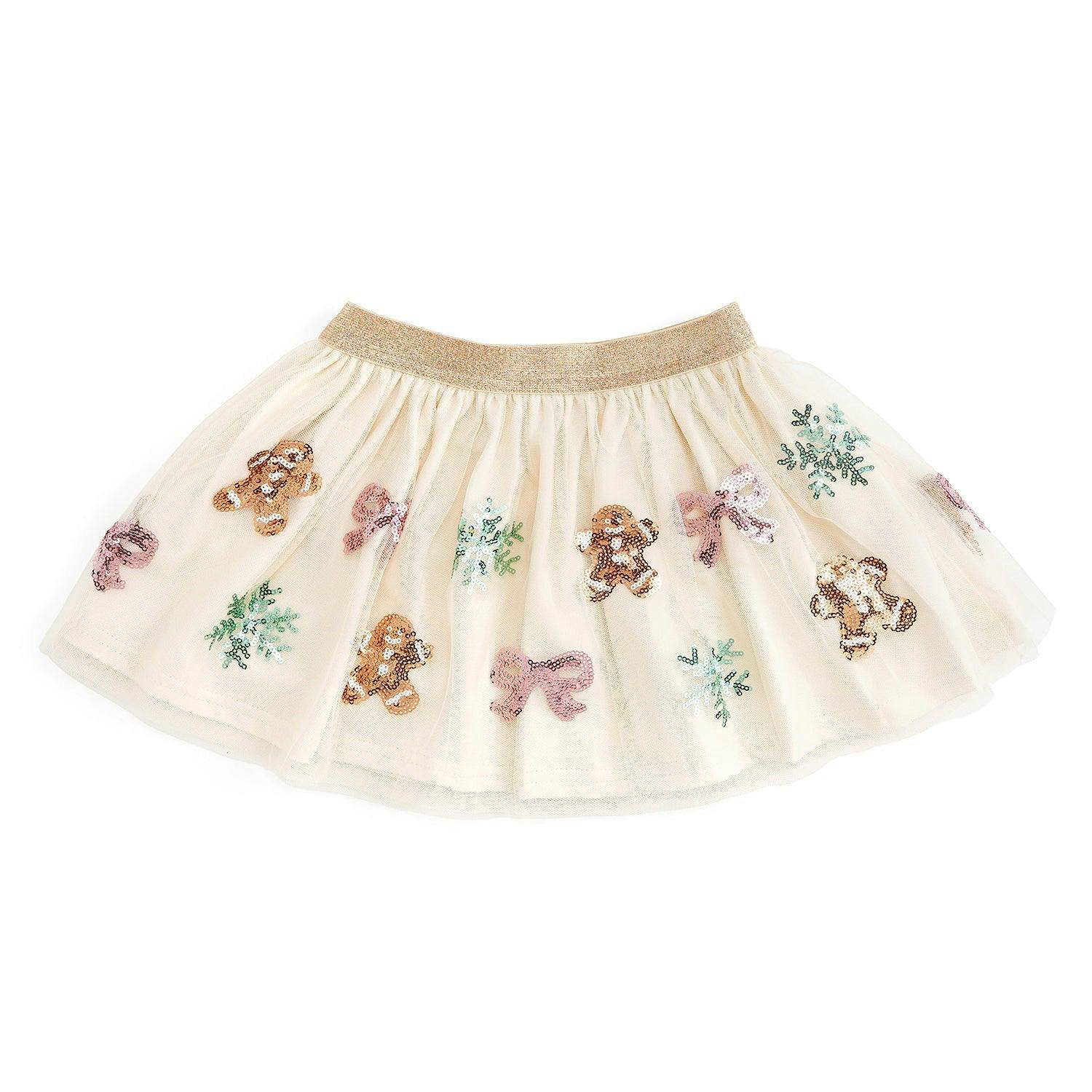 Gingerbread Sequin Christmas Tutu Skirt