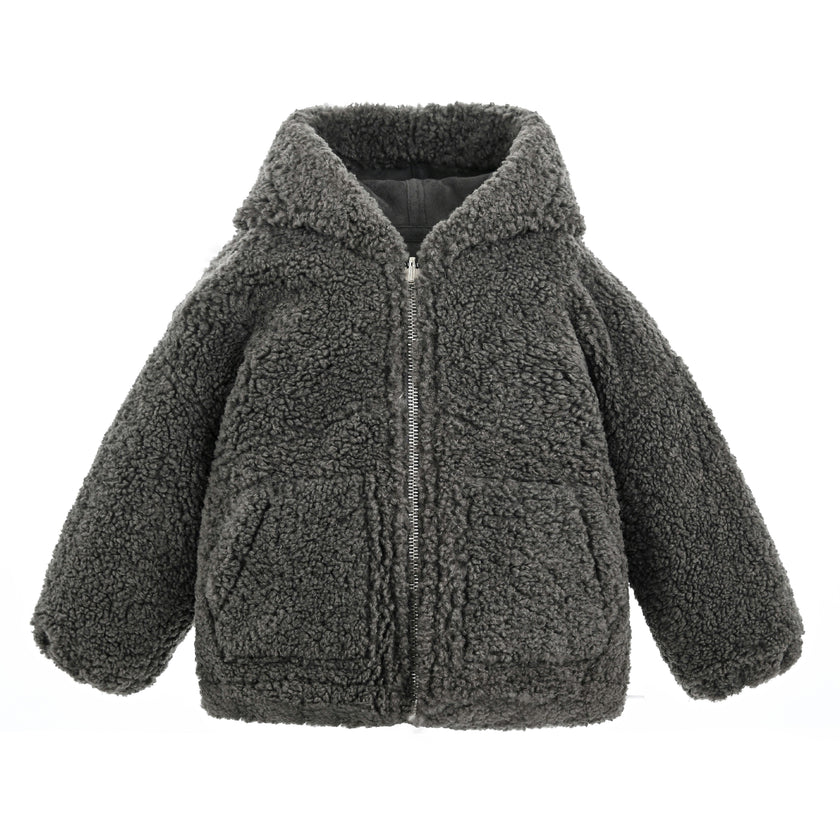 Gray Zip Fleece Jacket