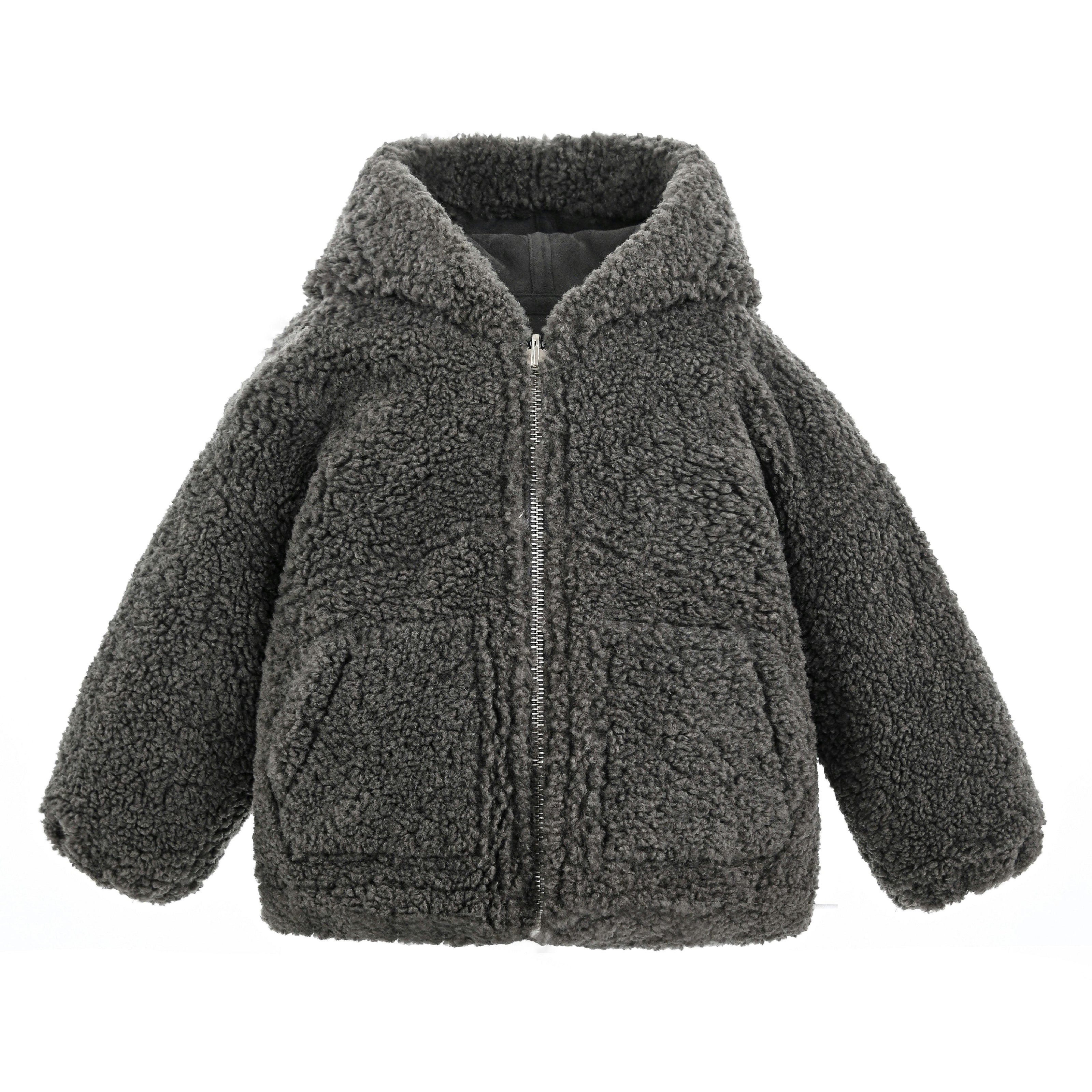 Gray Zip Fleece Jacket