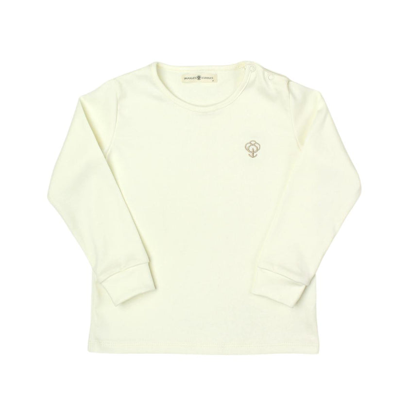 Cream Pajama Set in Organic Pima Cotton