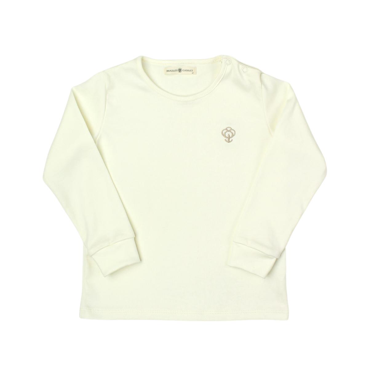Cream Pajama Set in Organic Pima Cotton