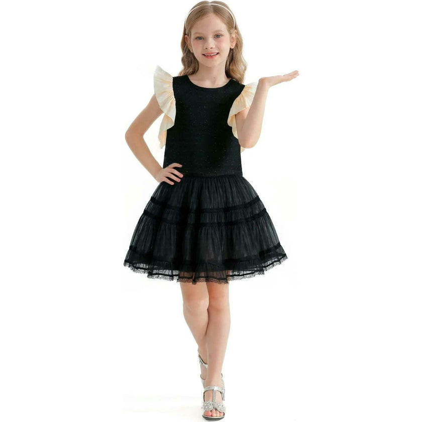Glitter Ruffle Skirt Set