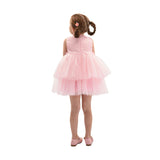 Light Pink Amarielle Floral Waist Tulle Dress