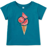 Watermelon Cone Graphic Tee, Blue