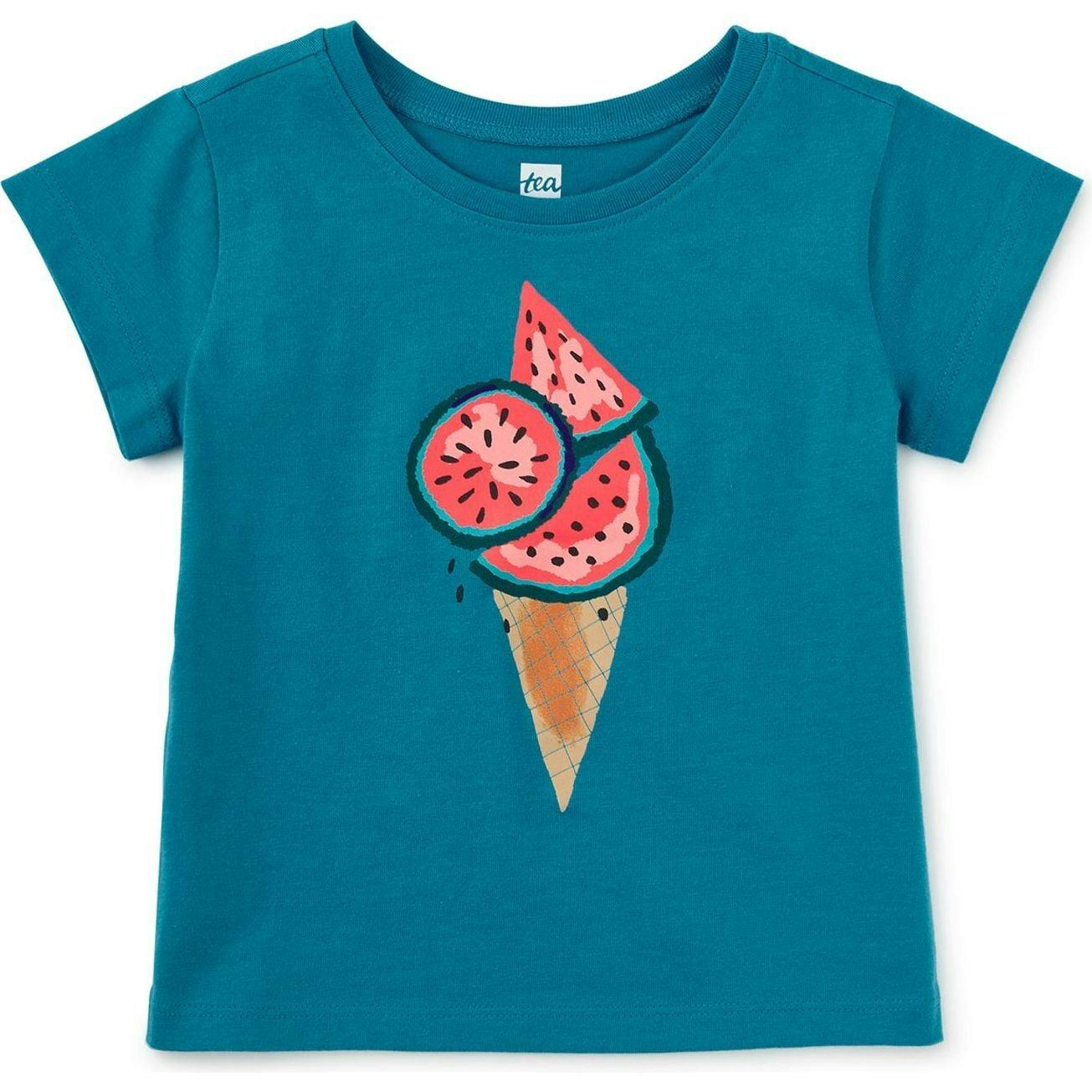 Watermelon Cone Graphic Tee, Blue
