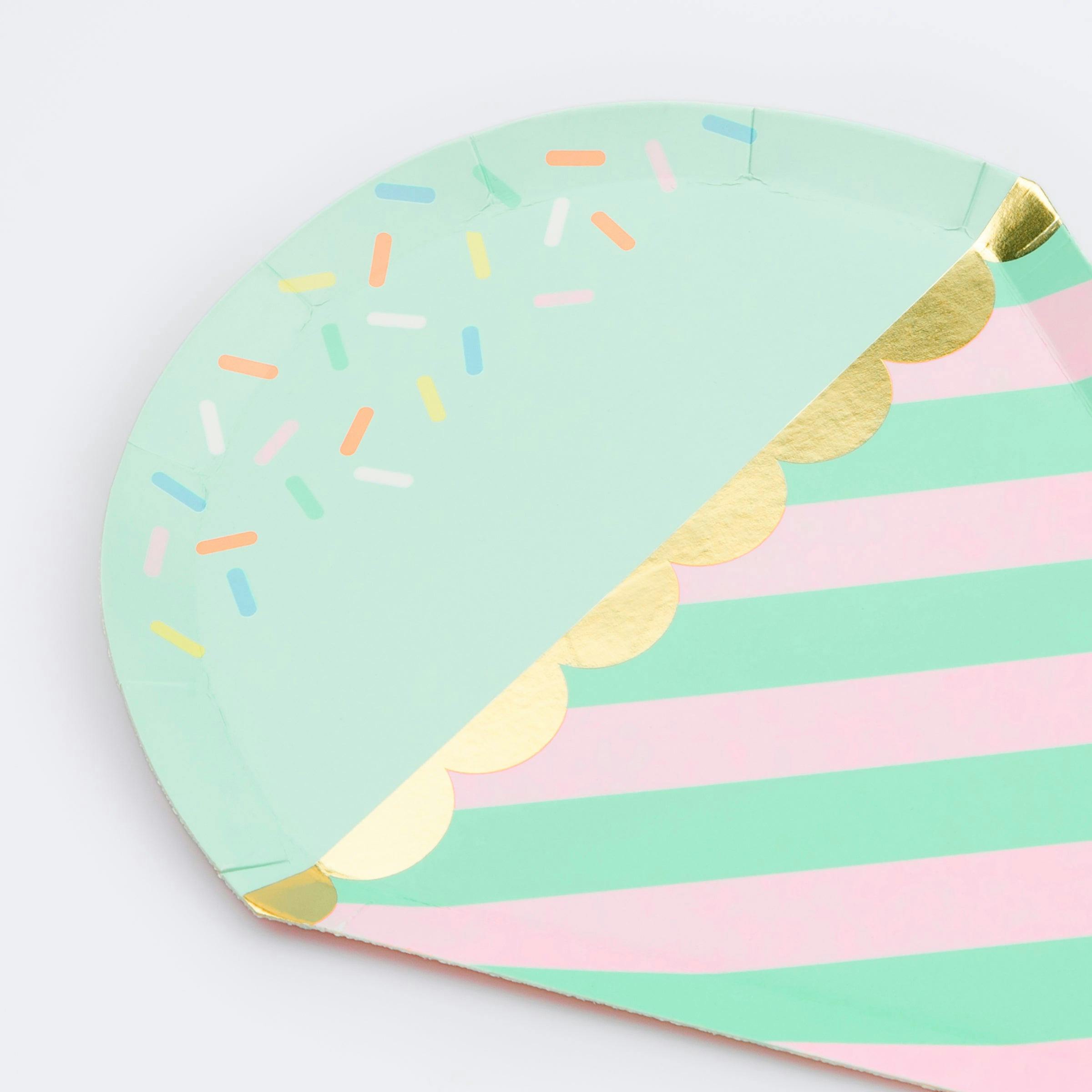 Ice Cream With Sprinkles Plates