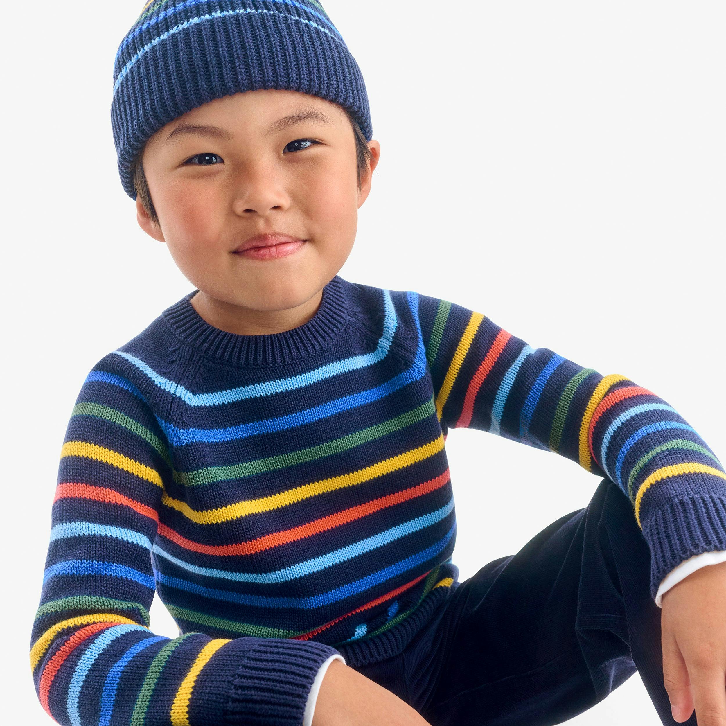 Kids sweater in multi-stripe