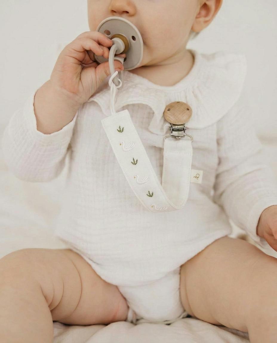 Pacifier Clip Holder (Swan, Butterfly)