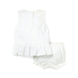 Baby Floral Smocked Matching Set, white