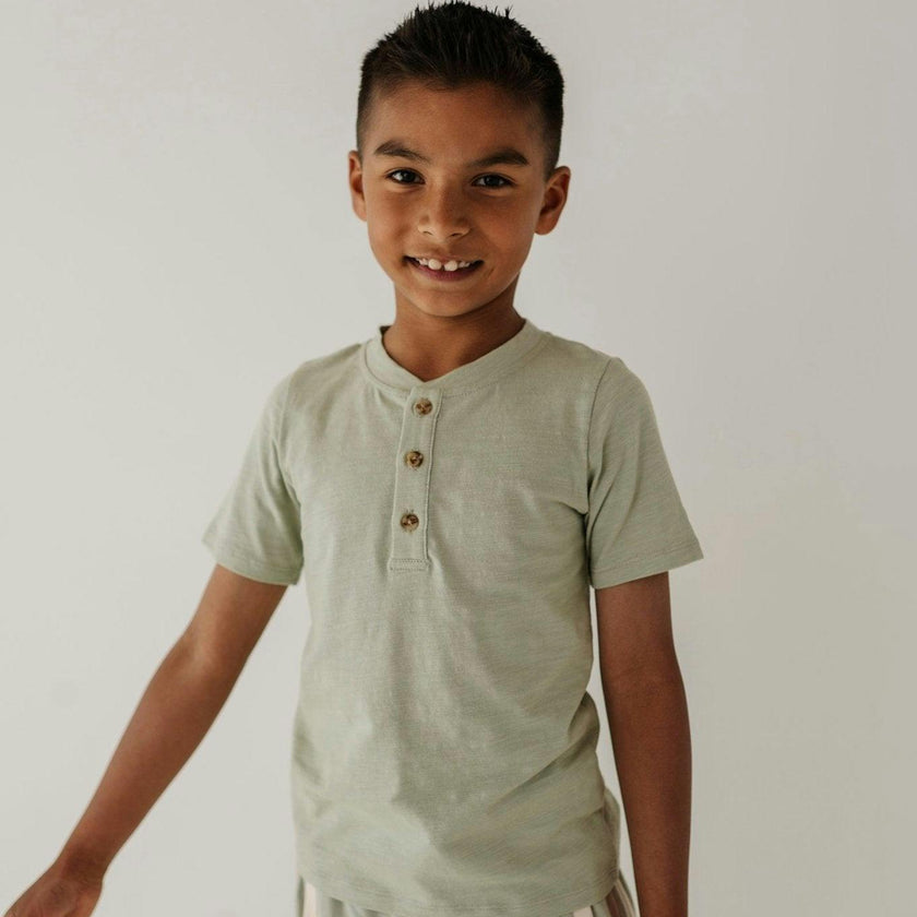 Short Sleeve Henley Shirt