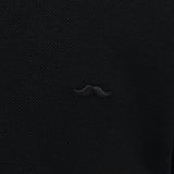 Black Solid Logo Polo