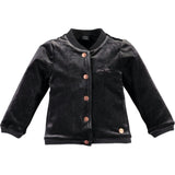 Velvet Bomber-Style Cardigan