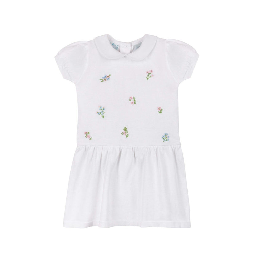 Girls Embroidered Garden Knit Dress