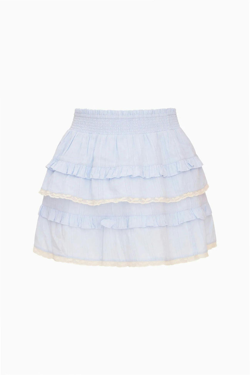 Billie Tween Skirt, Chambray Sky