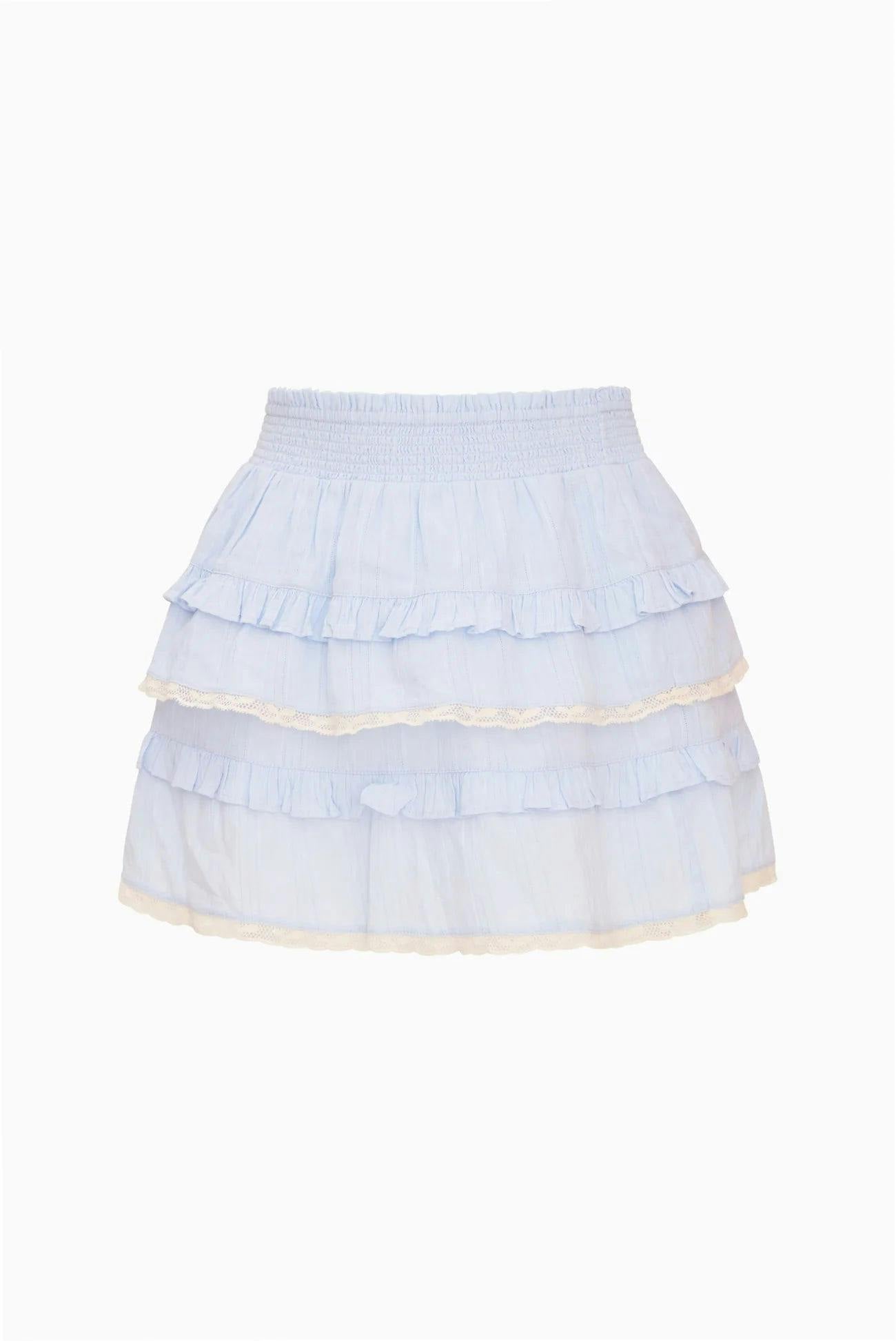 Billie Tween Skirt, Chambray Sky