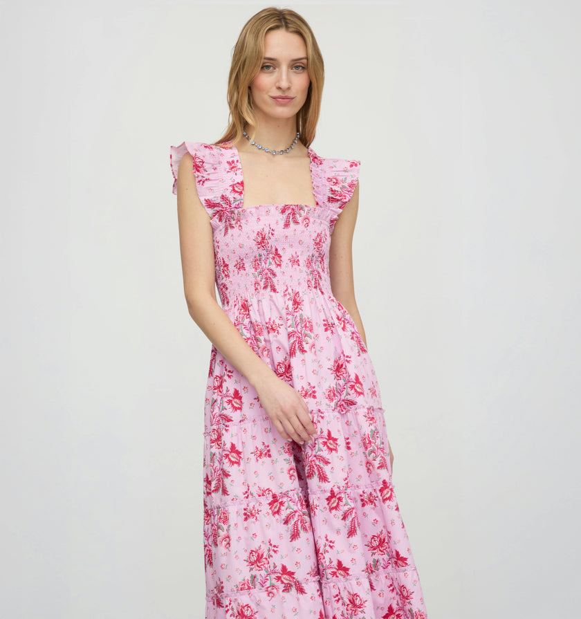The Ellie Nap Dress - Pink Delft Bouquet