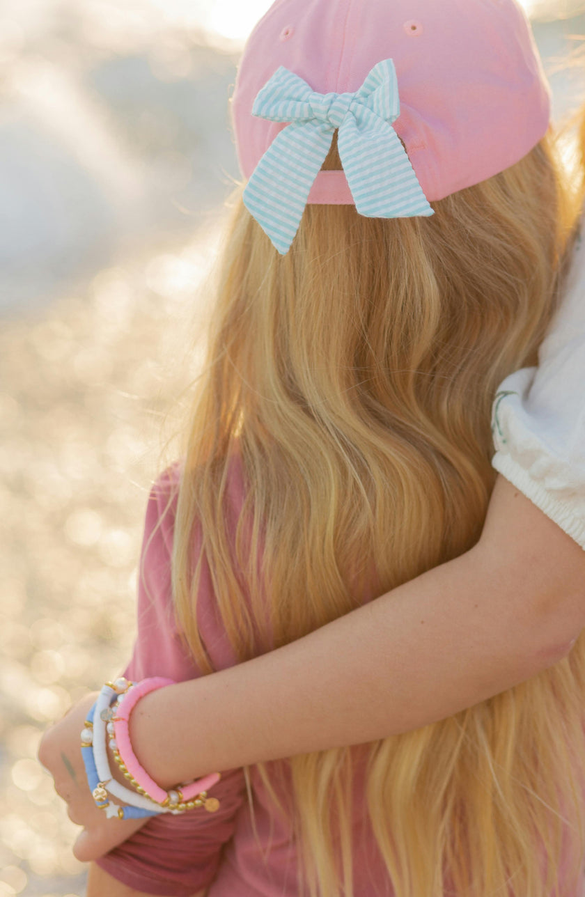 Pink Mermaid Bow Baseball Hat