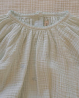 Gauze Romper in Embroidered Stars
