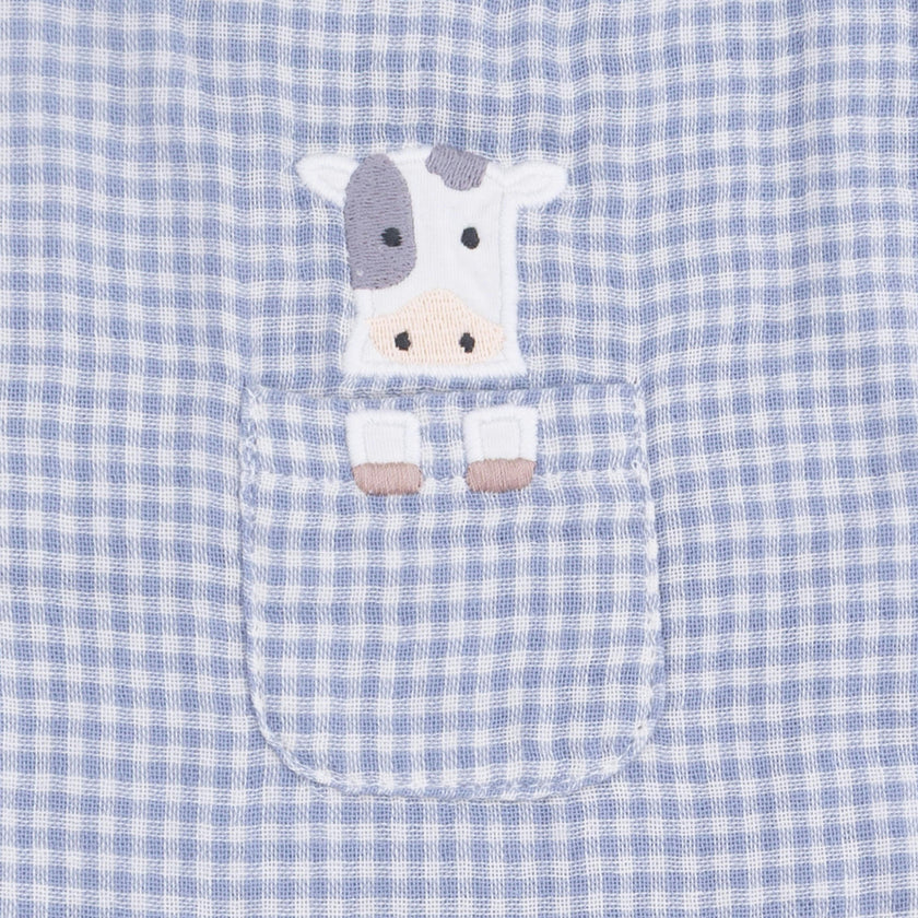 Cute Farm Animals Appliques - Jon Jon with Short Sleeve Bodysuit