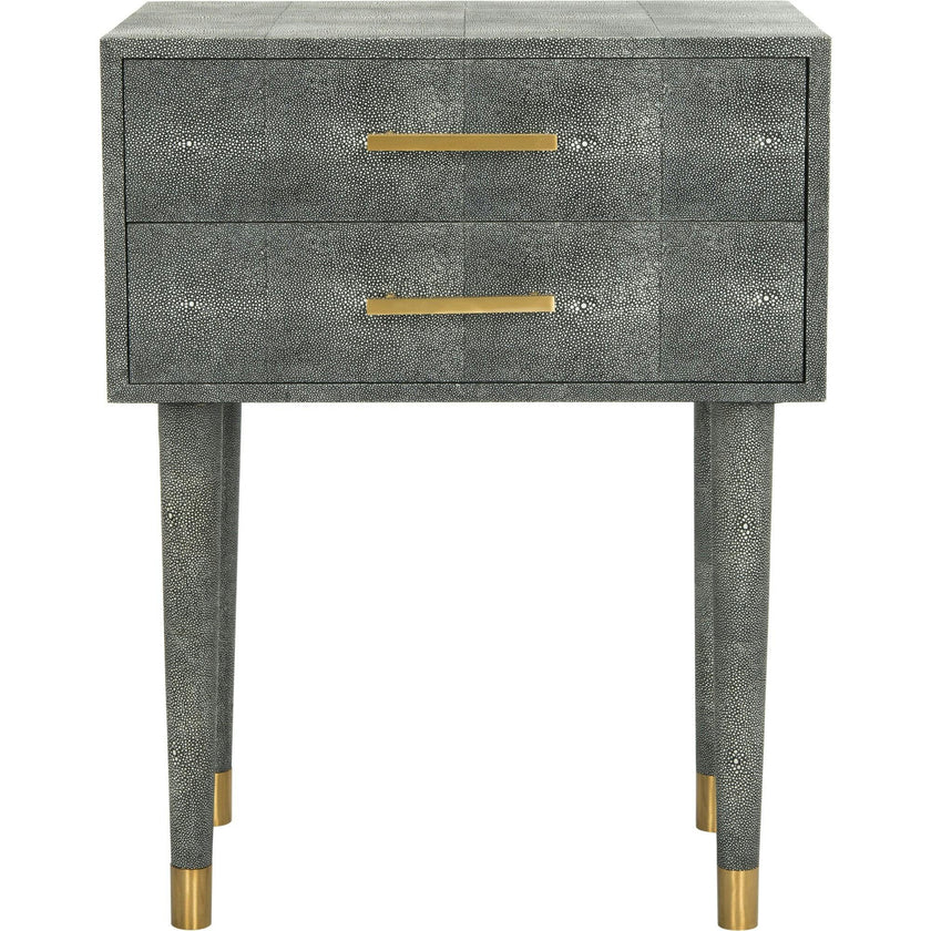 Nour Faux Shagreen End Table