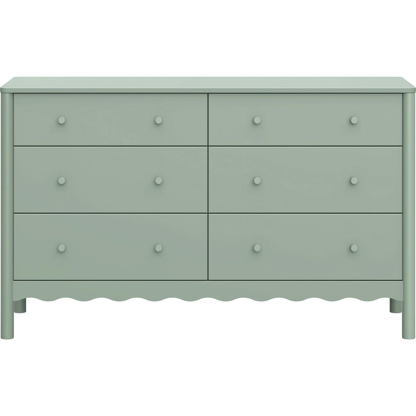 Swell 6-Drawer Assembled Dresser in Light Sage