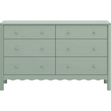 Swell 6-Drawer Assembled Dresser in Light Sage