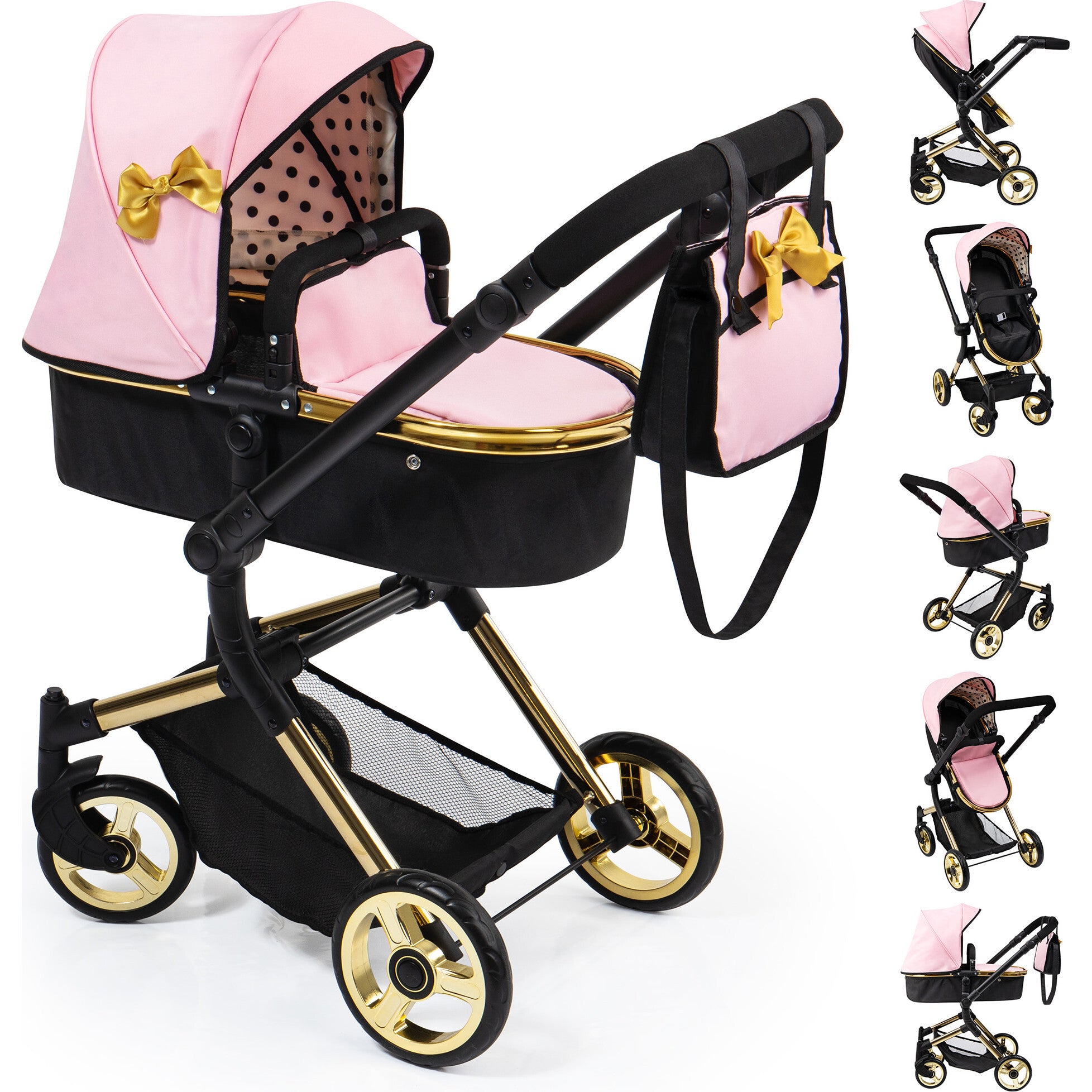 Bayer Design Dolls: Pram Neo Vario - Pink