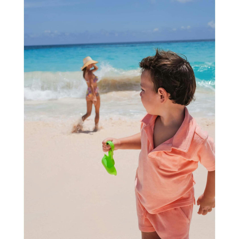 The Tropicana - Boys Coral Terry Polo