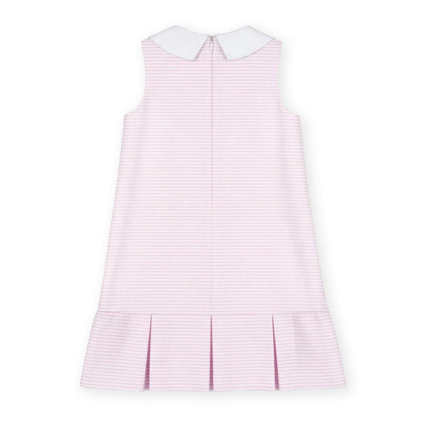 Stripe Pique Dress With Tulips