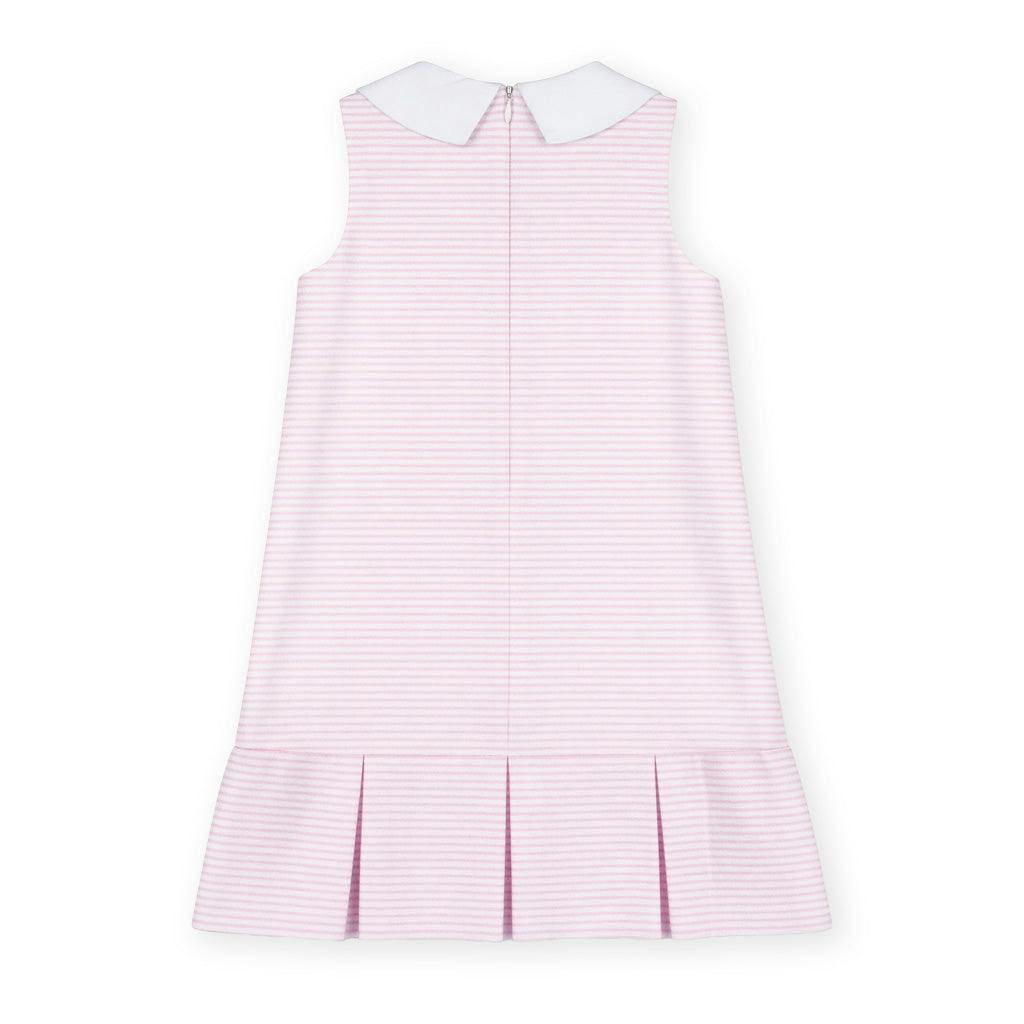 Stripe Pique Dress With Tulips