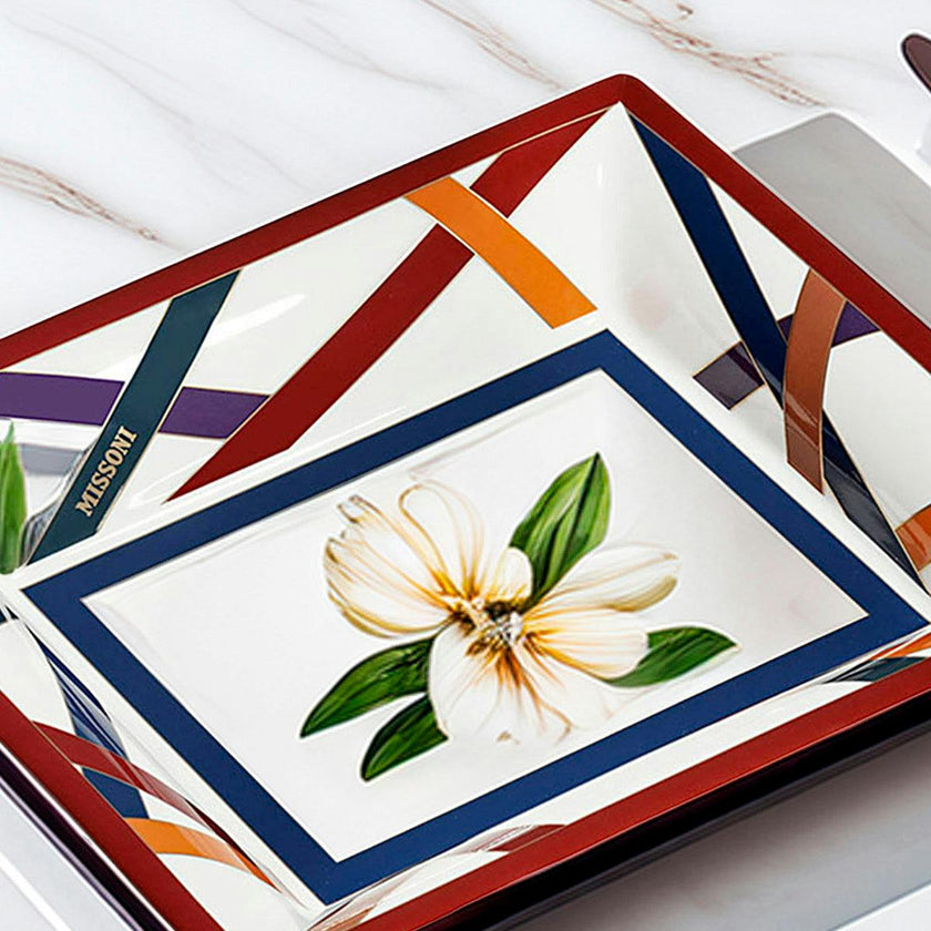 Tray NASTRI Rectangular Large in Luxury Box Multicolor 8.5" x 6.75"