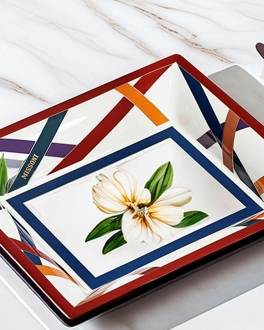 Tray NASTRI Rectangular Large in Luxury Box Multicolor 8.5" x 6.75"