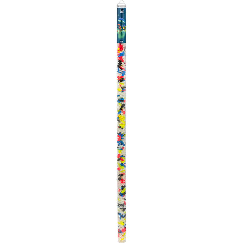 Plus-Plus: Super Tube - Glow-In-The Dark Mix -500 Pieces