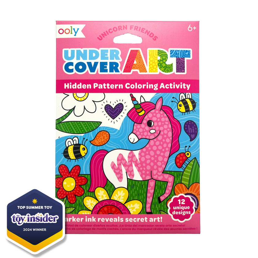 Undercover Art Hidden Pattern Coloring Activity Art Cards - Unicorn Friends - 12 Cards
