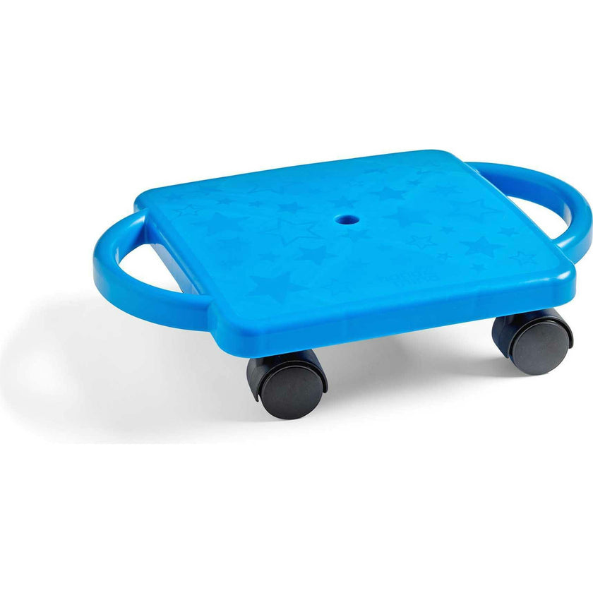Blue Indoor Scooter Board with Safety Handles for Kids Ages 6-12