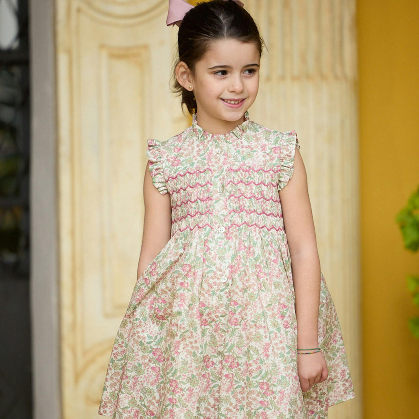 Hydrangea Dress Purple Green Liberty