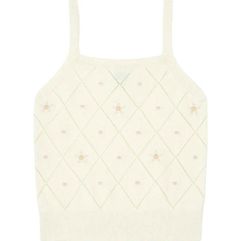 BONTON Tiny Flowers Lilli Knit Tank Top
