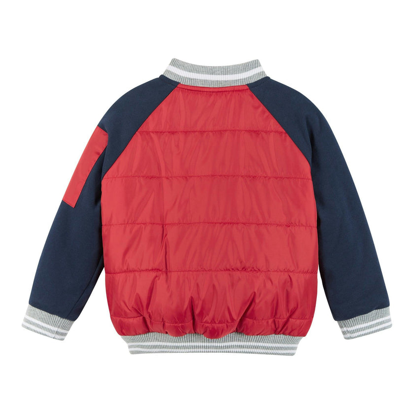 Mixed-Media Light Weight Bomber Jacket