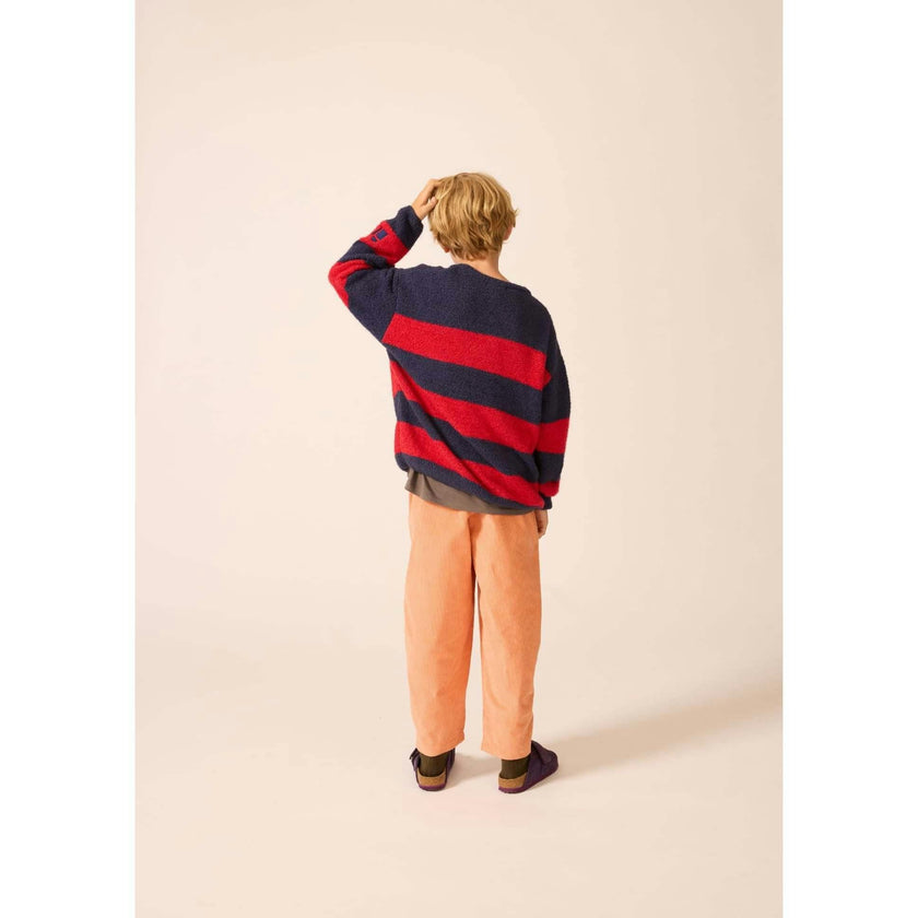 Weekend Sweater in Symphony Stripe, Red